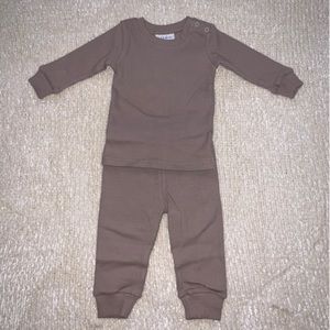 Taupe Ribbed two piece